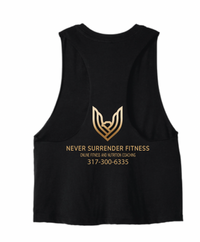 Load image into Gallery viewer, Never Surrender BELLA+CANVAS ® Women’s Racerback Cropped Tank
