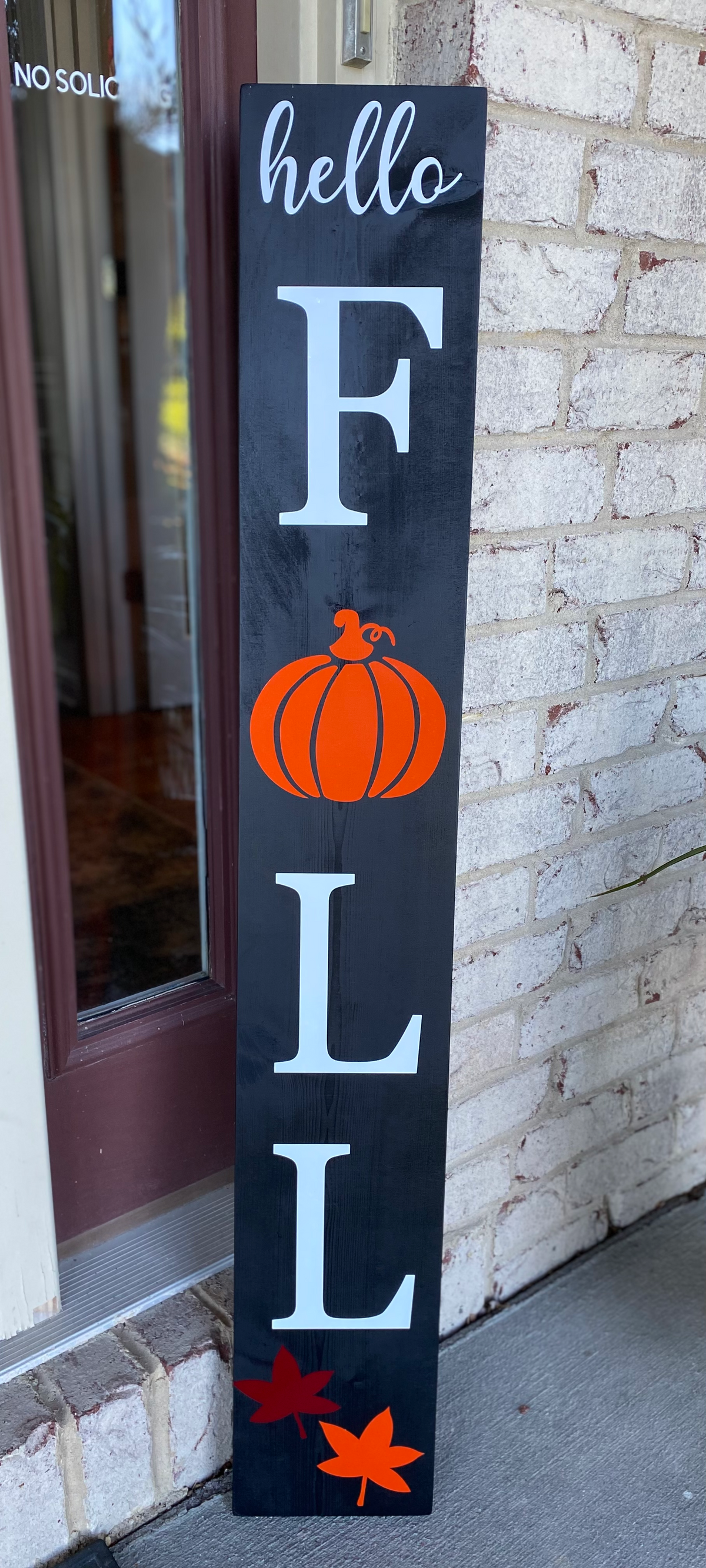 Wooden porch sign